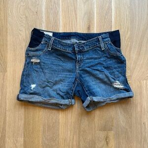 Gap Maternity distressed denim shorts
